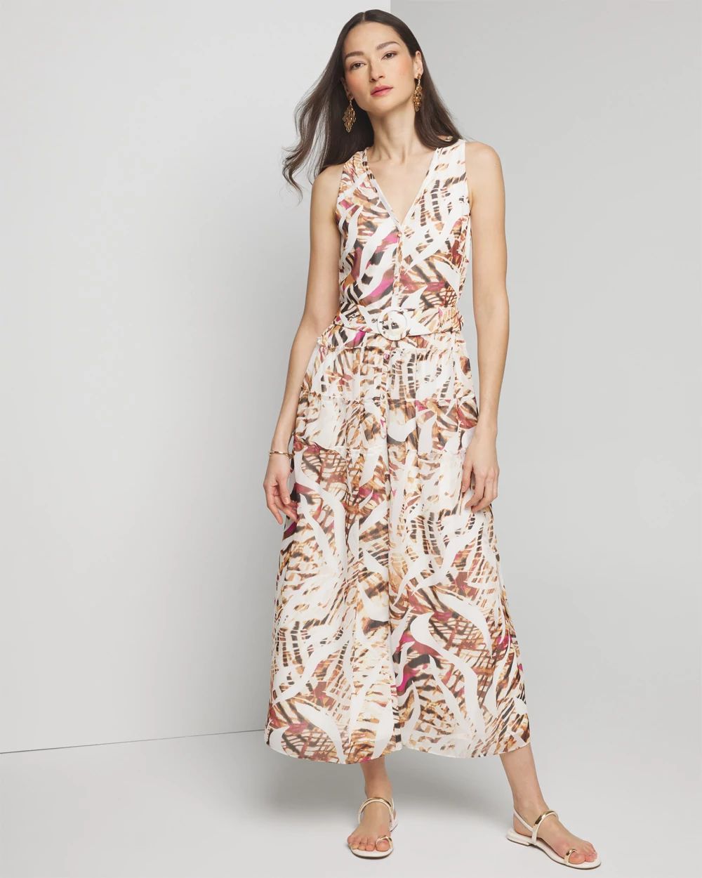 Sleeveless Midi Shirtdress