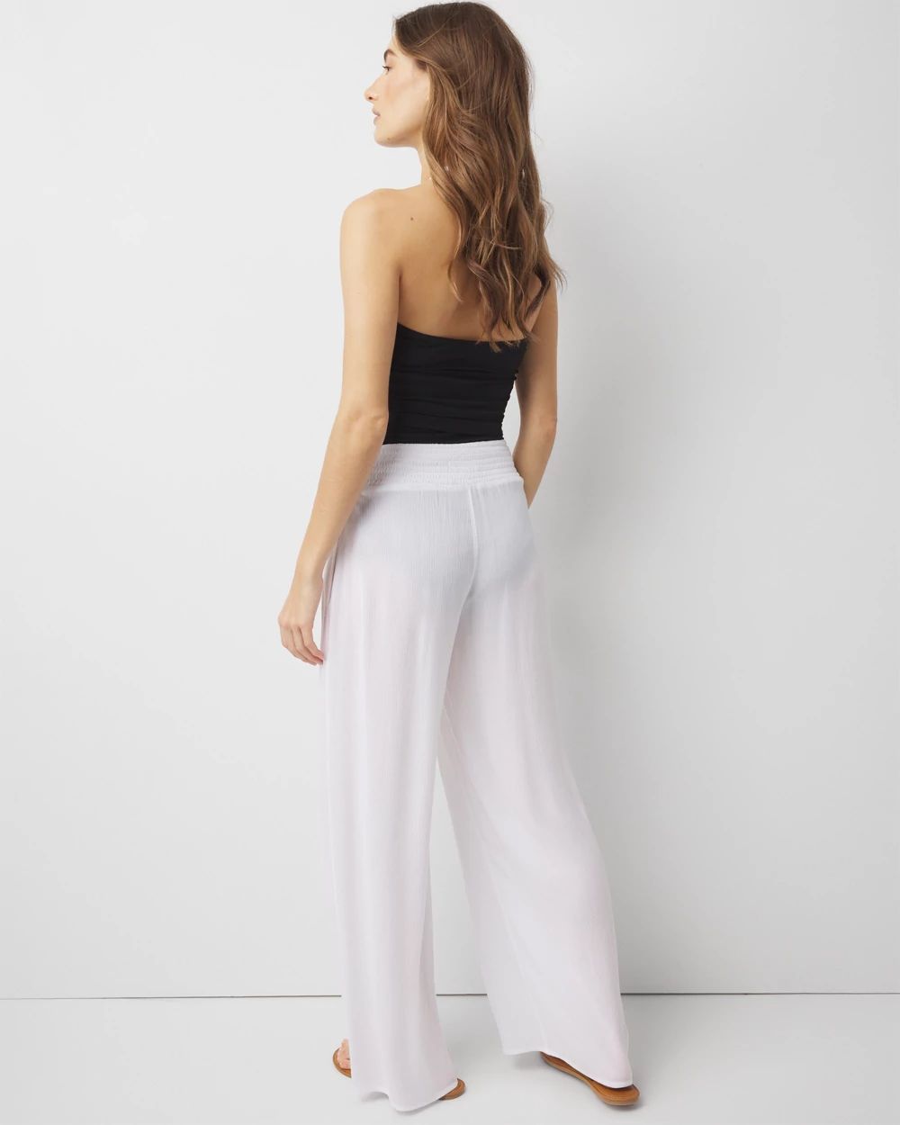Smocked Waist Coverup Pant