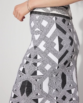 Geometric Jacquard Sweater Skirt click to view larger image.