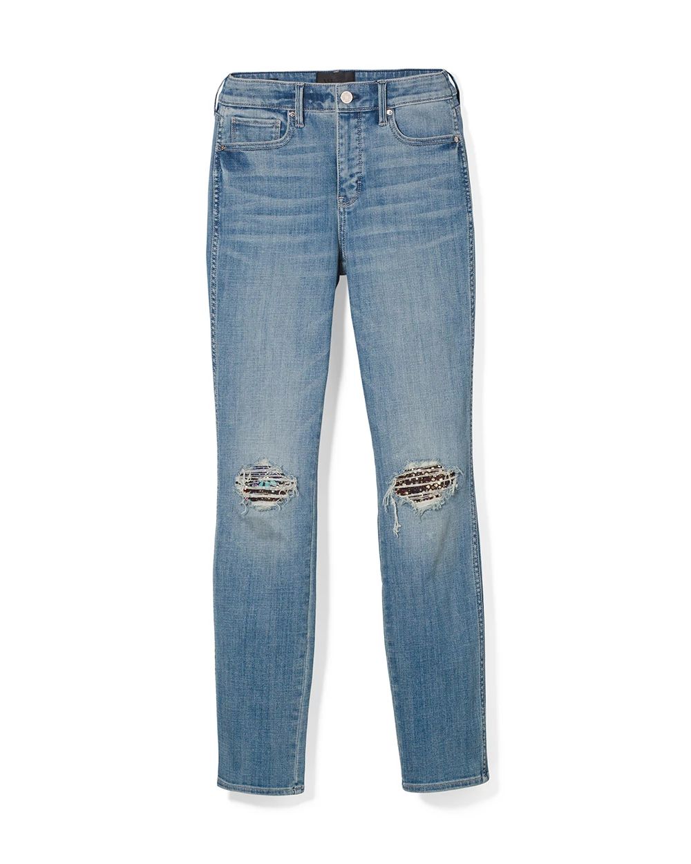 High-Rise Everyday Soft Denim™ Destructed Straight Jeans click to view larger image.