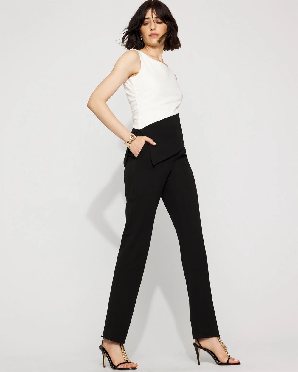 Colorblocked Asymmetric Hem Tank
