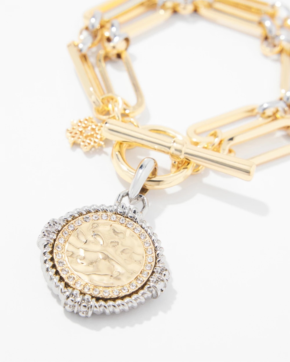 Mixed-Metal Coin Bracelet