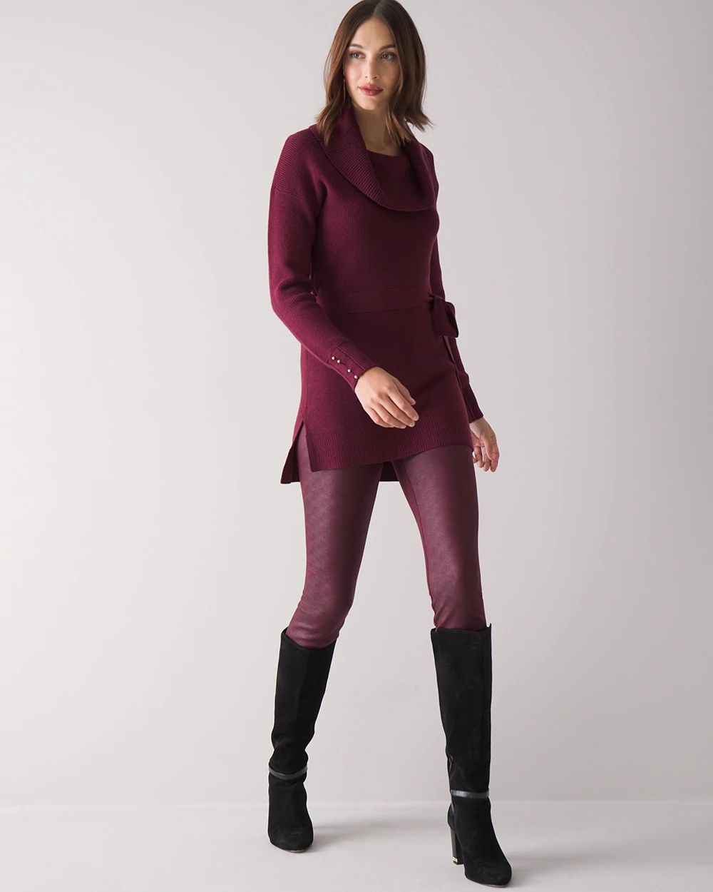 Faux Suede WHBM Runway Leggings