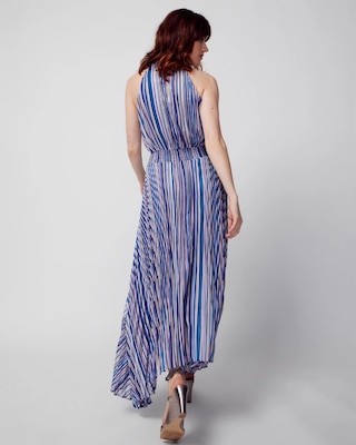 Pleated Halter Dress with Lurex click to view larger image.