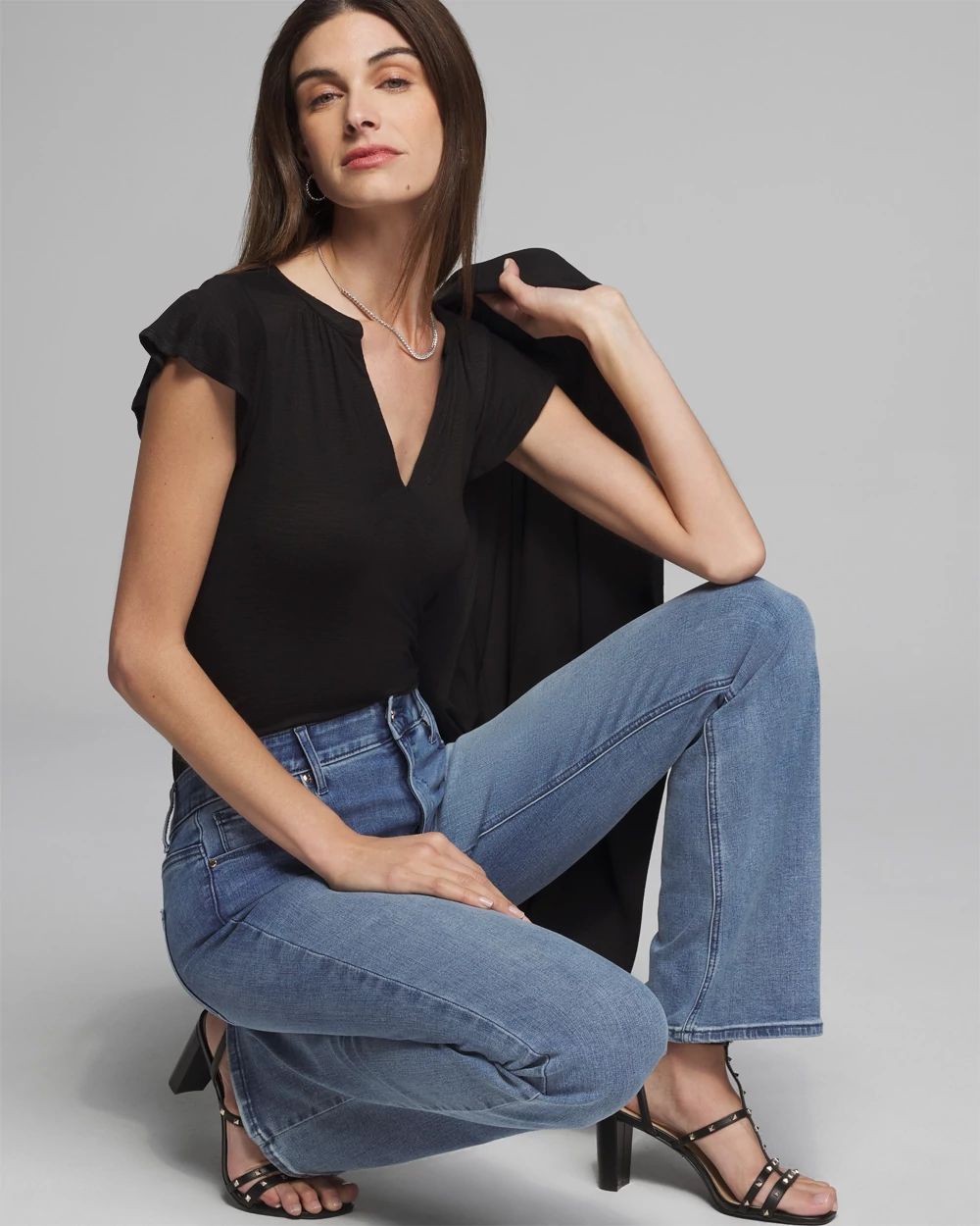 Outlet WHBM Ruffle Tee