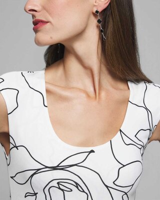 Outlet WHBM Cap Sleeve Scoop Neck Top click to view larger image.