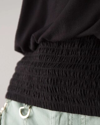 Smocked Hem Tee