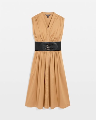 Belted Midi Dress click to view larger image.