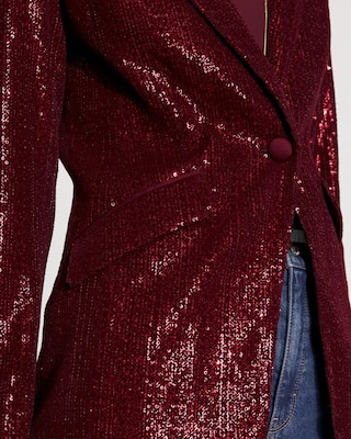 WHBM®  One-Button Sequin Blazer click to view larger image.