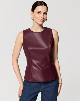 Faux Leather Top