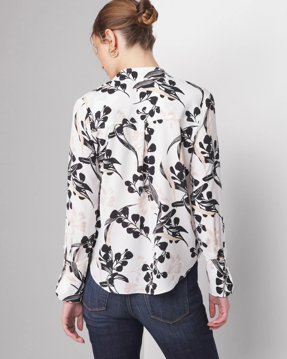 Long-Sleeve Printed Pocket Shirt