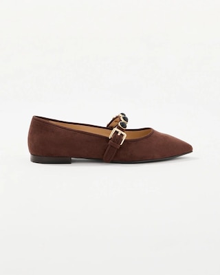 Faux Suede Flats click to view larger image.