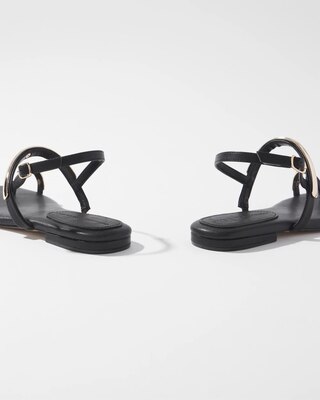 Gold Hardware Flat Sandal click to view larger image.