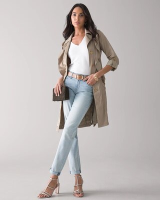 Ruffle Trench Coat