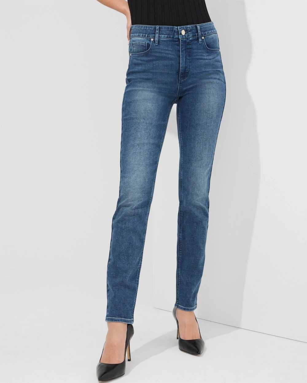 Outlet WHBM High-Rise Slim Jeans click to view larger image.