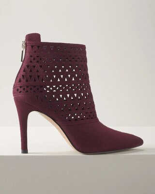 Laser-Cut Vegan-Suede Booties