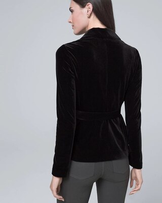 Velvet Belted Jacket with Removable Belt