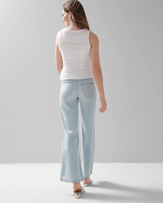 High-Rise Tencel Wide Leg Jeans click to view larger image.
