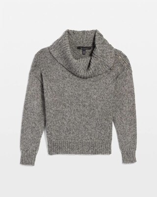 Zip Neck Dolman Sleeve Sweater click to view larger image.