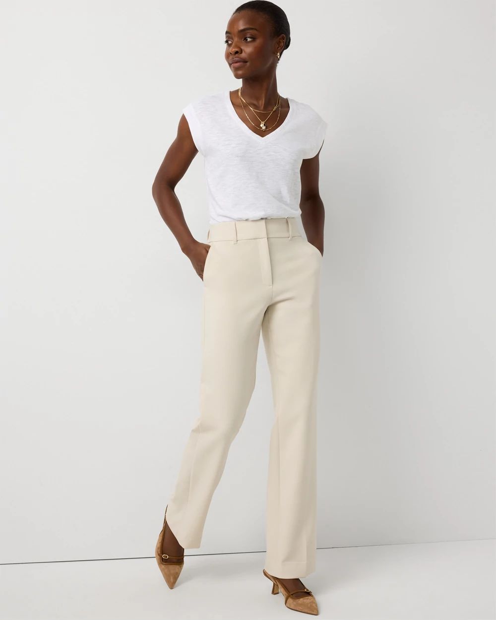 Petite High Rise Riley Trouser