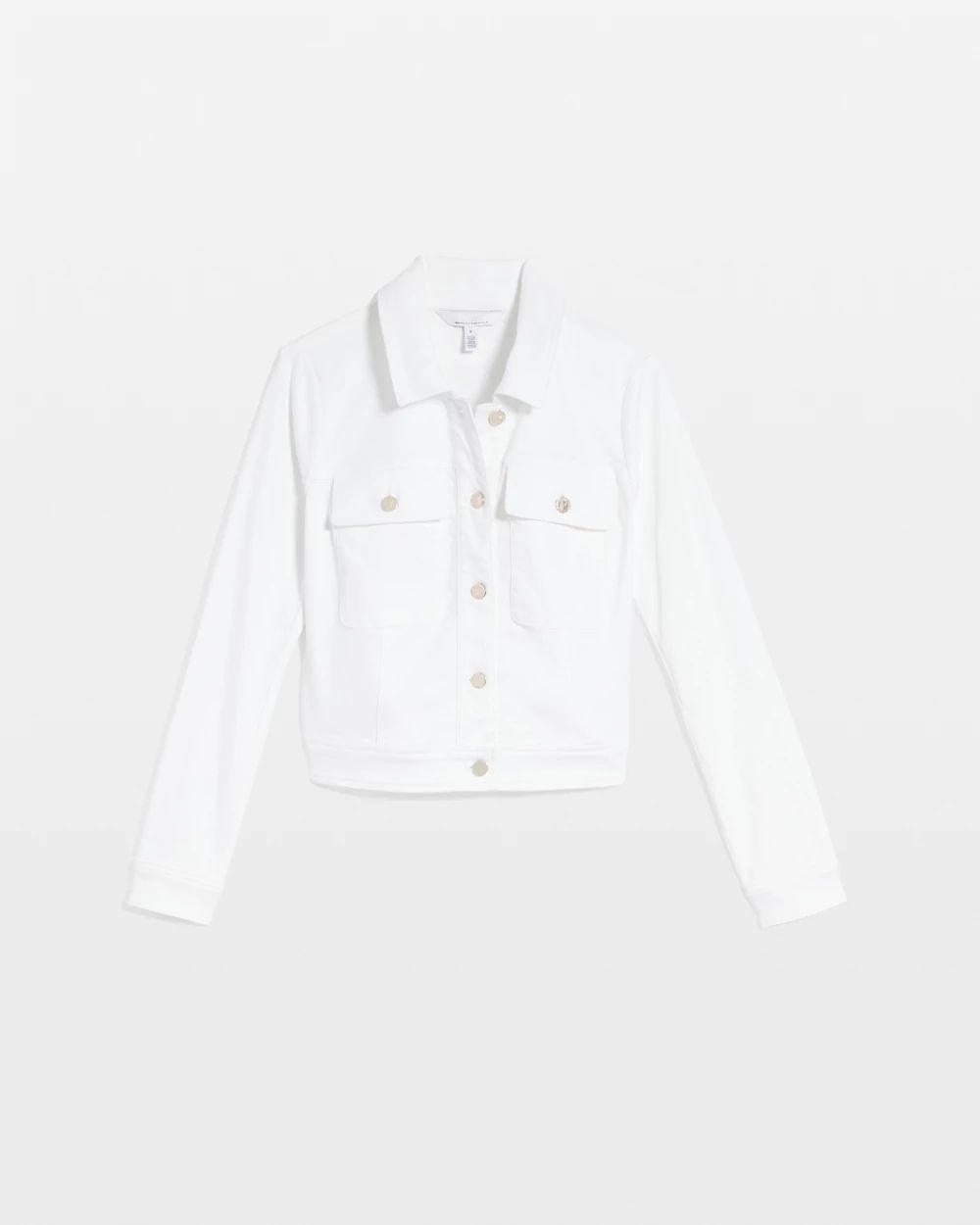 Petite Cropped Denim Jacket click to view larger image.