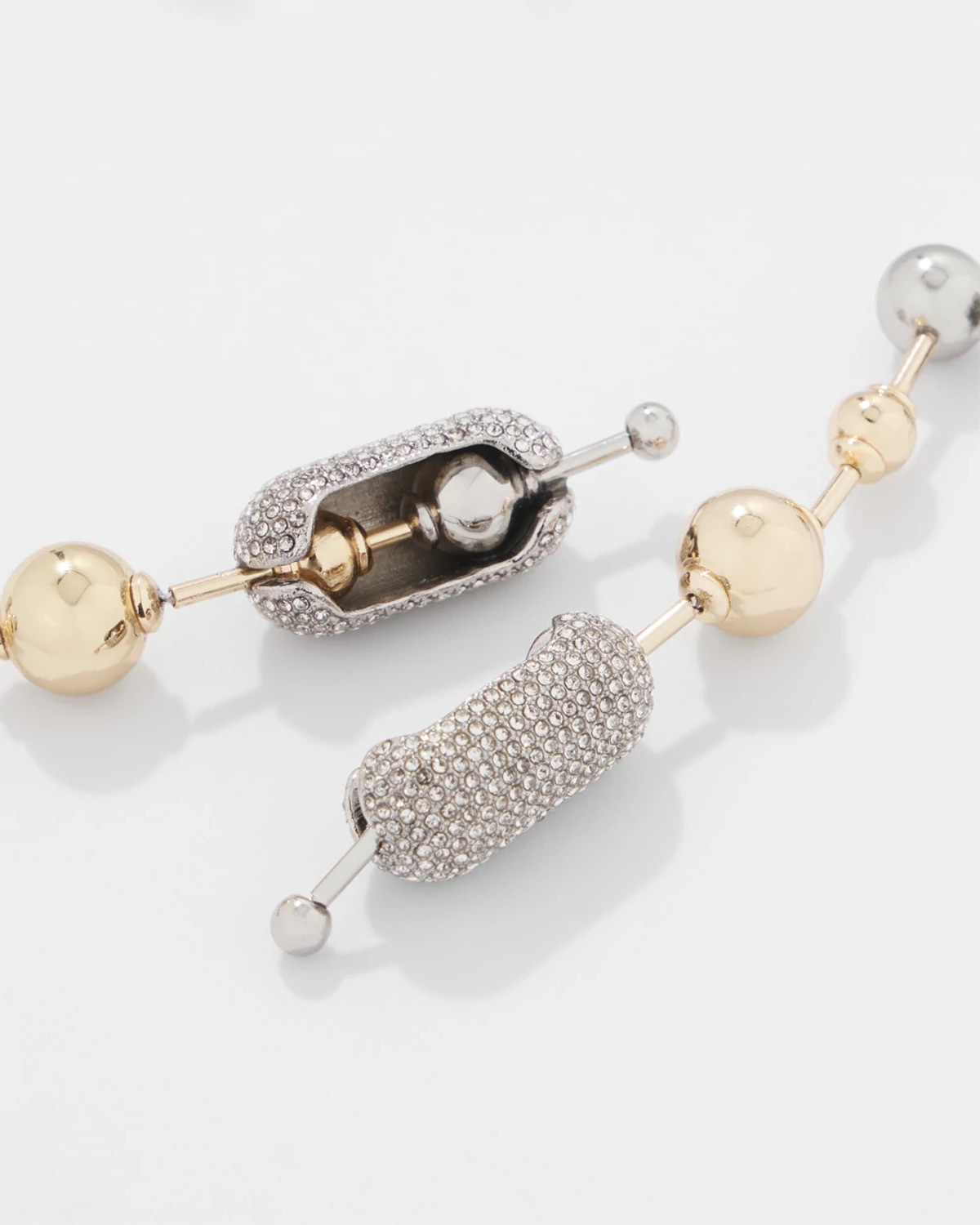 White House Black Market Ball Chain + Pave Earrings | In Multi