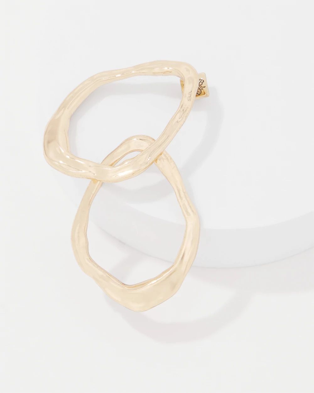 Gold Sculptural Hoop Earrings