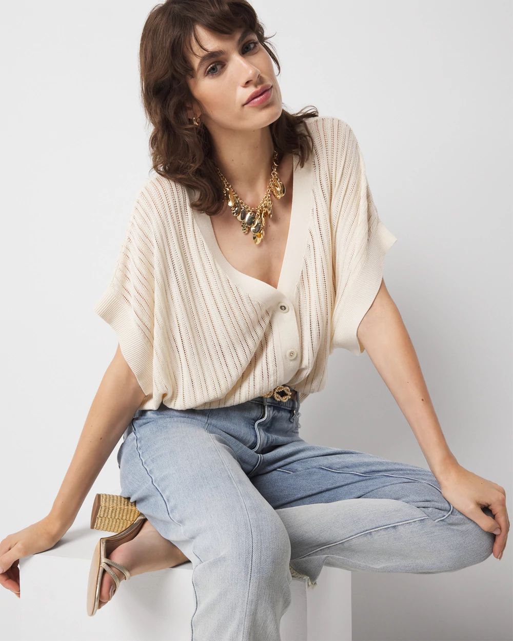 Kimono Sleeve Cardigan Sweater