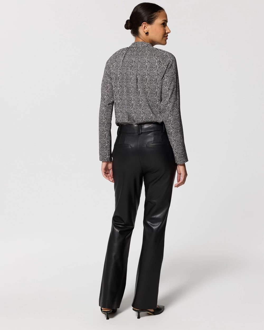 Faux Leather High-Rise Blake Bootcut Pant click to view larger image.