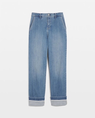 Extra High-Rise Cuffed Relaxed Straight Jean click to view larger image.