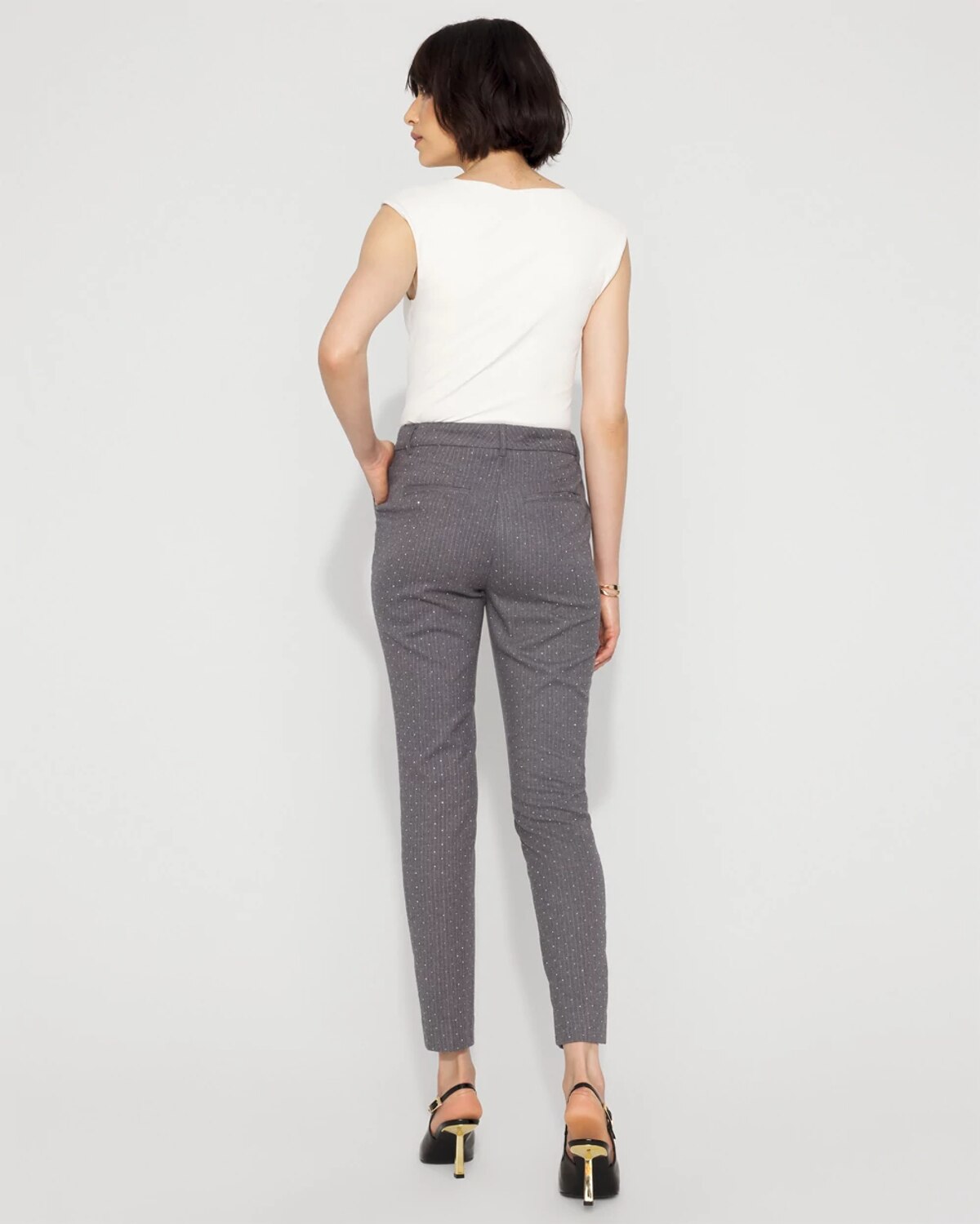 White House Black Market Embellished Slim Ankle Pants