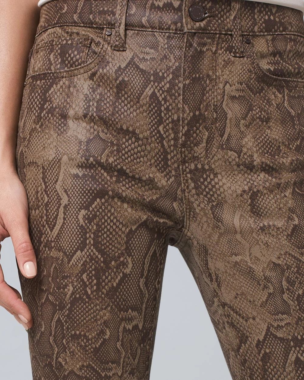 Petite High-Rise Snake-Print Skinny Jeans