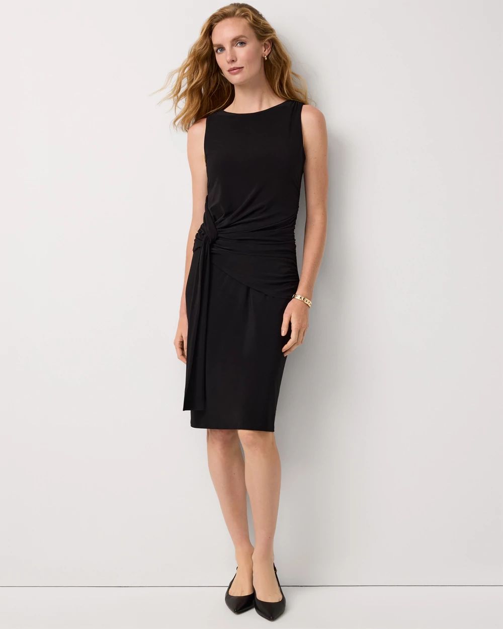 Faux Side-Tie Sleeveless Dress