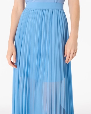 Pleated Crepe Maxi Skirt click to view larger image.
