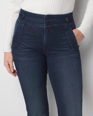 Petite Extra High-Rise Everyday Soft Mariner Bootcut Jeans click to view larger image.