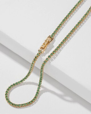 Green Tennis Necklace