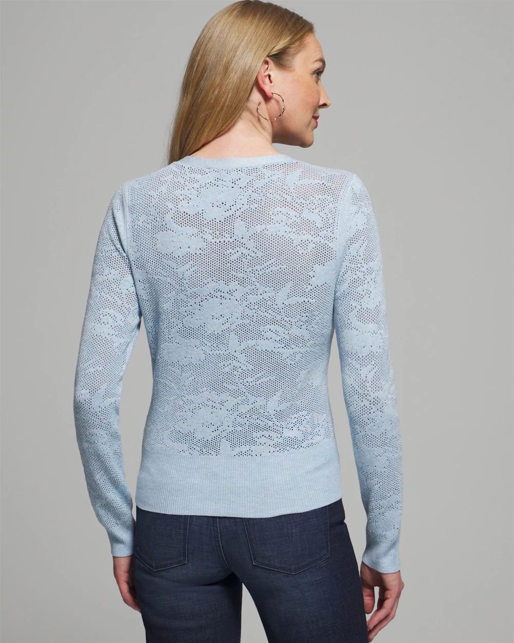 Outlet WHBM Pointelle Cardigan click to view larger image.
