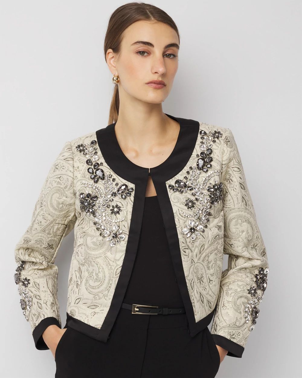 Embellished Jacquard Jacket
