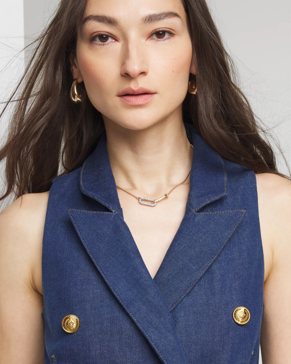 Denim Suiting Vest - image 3