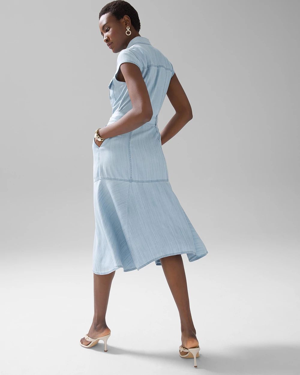 Utility Denim Shirt Dress
