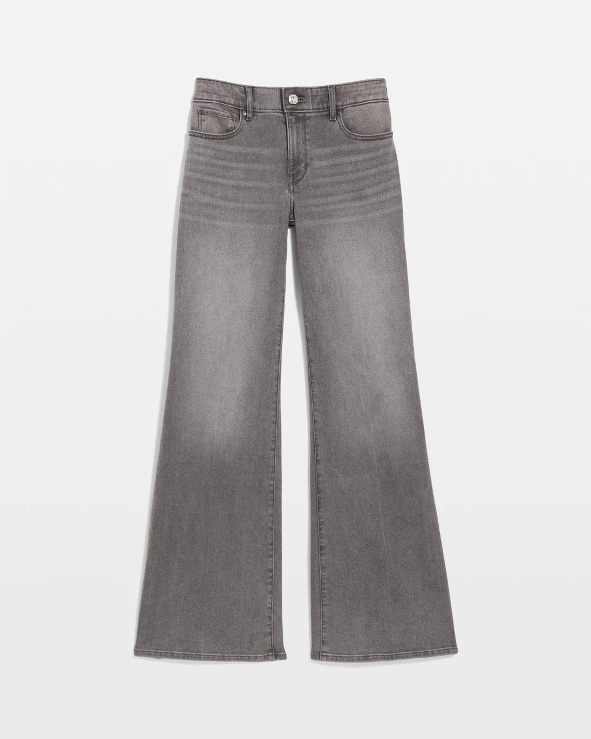 White House Black Market Mid-rise Wide-leg Jeans In Gray