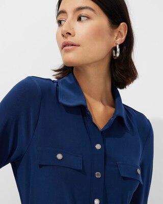 Outlet WHBM Snap Front Shirtdress
