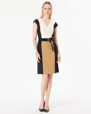 Belted Colorblock Dress