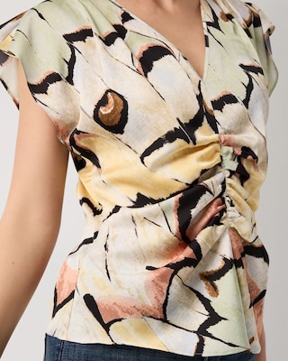 Ruched Satin Shell click to view larger image.