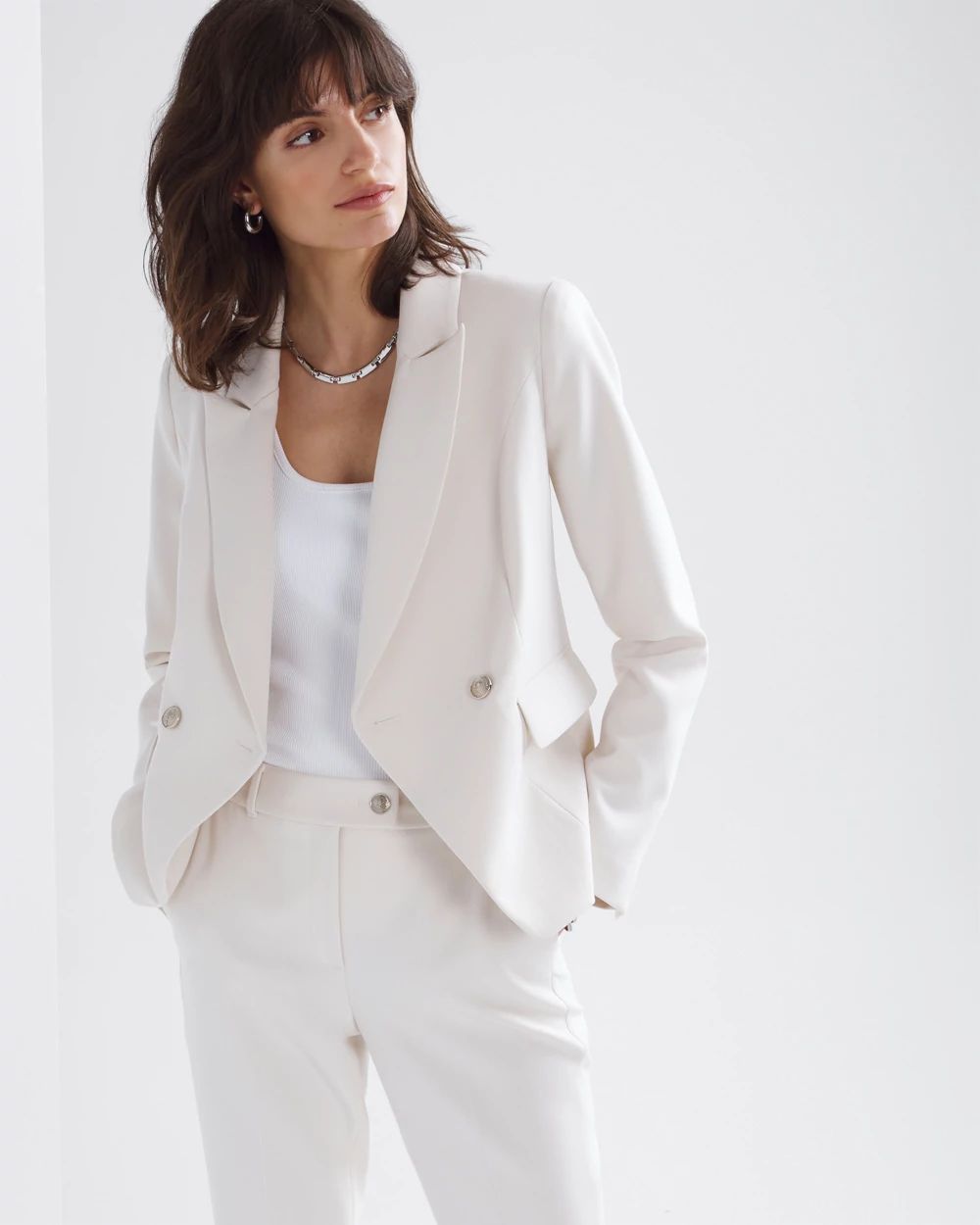 WHBM® Cropped Studio Blazer click to view larger image.