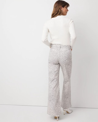 Leopard Extra High Rise Wide Leg Jean click to view larger image.