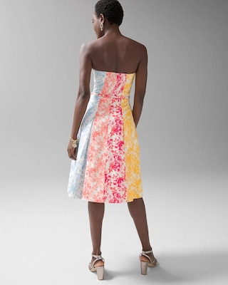 Strapless Cotton Fit-and-Flare Dress