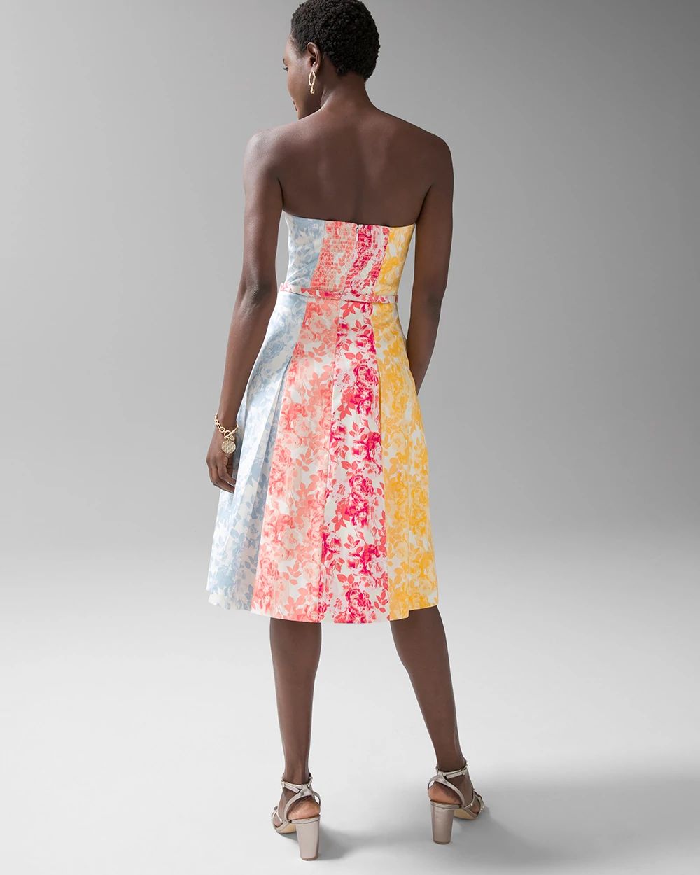 Strapless Cotton Fit-and-Flare Dress