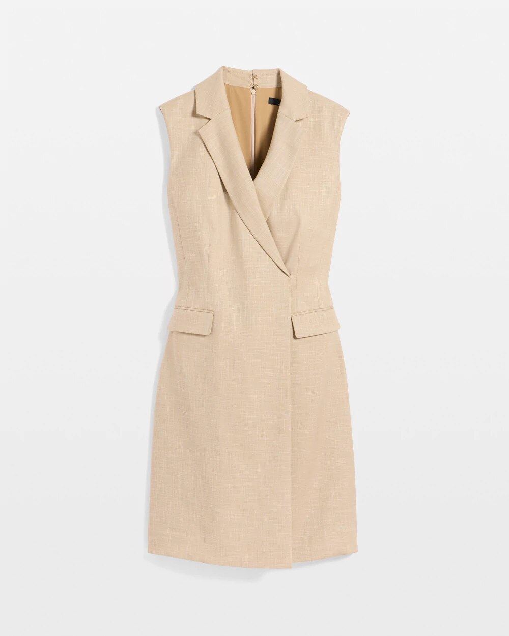 Crosshatch Faux Wrap Blazer Dress - image 5