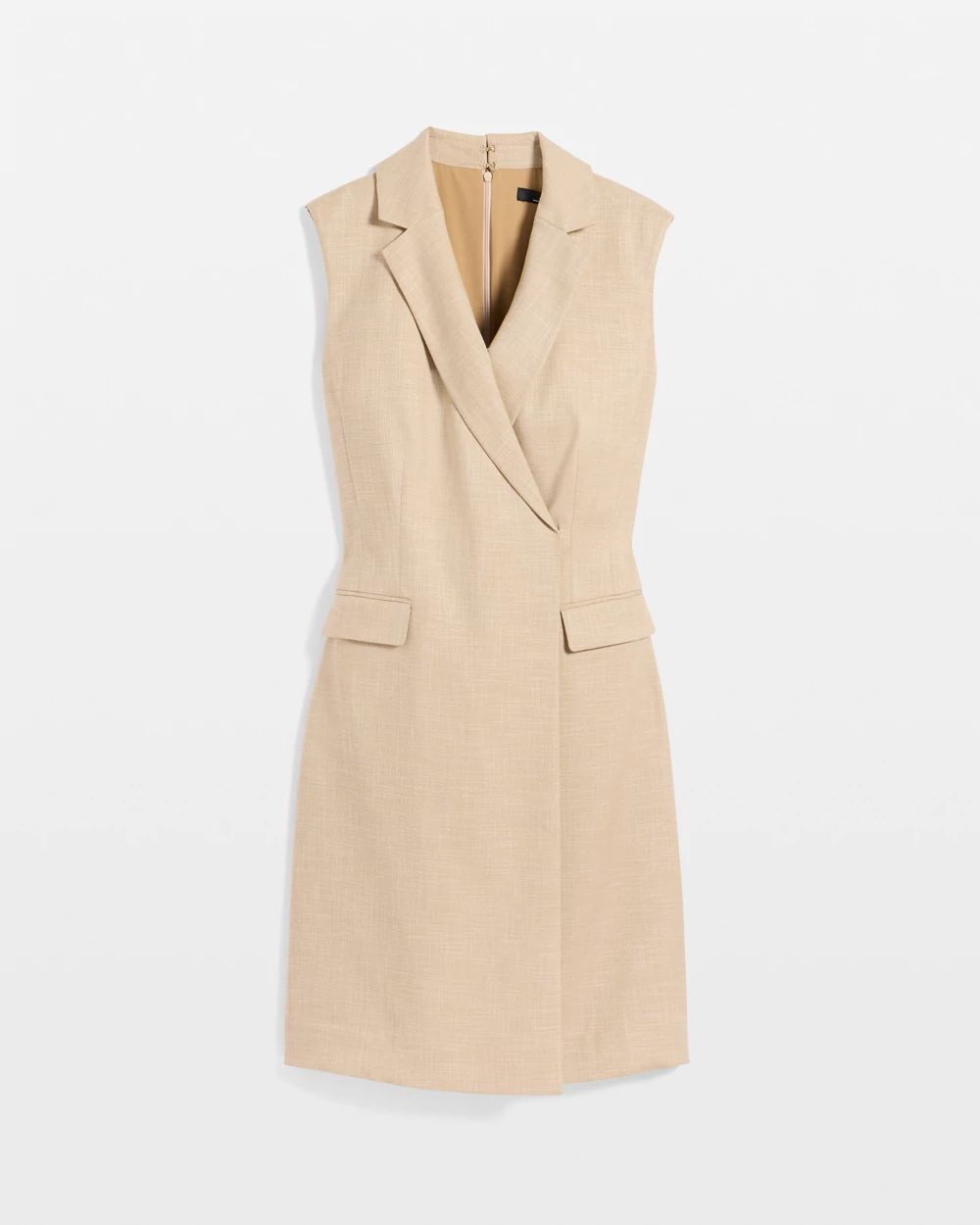 Petite Crosshatch Faux Warp Blazer Dress click to view larger image.